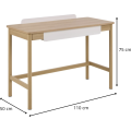 Psací stůl Alpena 110 cm dub přírodní/bílá