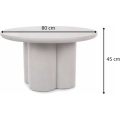 Konferenční stolek Rosalia 80 cm světle šedý