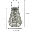 Solární lucerna SOKKE 29/49 šedá