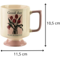 Porcelánový hrnek REJKA 300 ml krémový/růžový