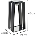 Solární lucerna SOKKE III 40 cm černá