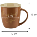 Porcelánový hrnek HENDIA 330 ml světle hnědý