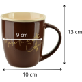 Porcelánový hrnek HENDIA 330 ml hnědý