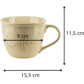 Porcelánový hrnek HENDIA 500 ml krémový