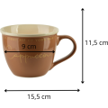 Porcelánový hrnek HENDIA 500 ml světle hnědý