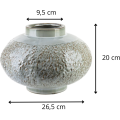 Nízká váza Arina 20 cm zelená