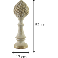 Keramická dekorace LILA 52 cm béžová
