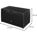 Zahradní úložný box Matubo I 310 L antracitový