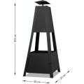Zahradní ohniště Pyramid 102 cm černé