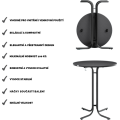 Cateringový skládací barový stůl Malik 80 cm šedý