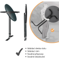 Cateringový skládací barový stůl Malik 80 cm šedý