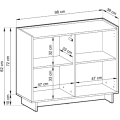 Komoda Yasumi 98 cm dub karamelový