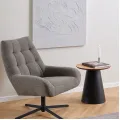 Odkládací stolek Soli 45 cm černý/dub přírodní