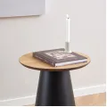 Odkládací stolek Soli 45 cm černý/dub přírodní