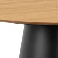 Kulatý jídelní stůl Soli 120 cm dub přírodní/černý