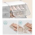 Modulární botník Lux s 12 dvířky čirý/bílý
