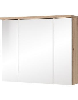 Závěsná zrcadlová skříňka s LED osvětlením Sting 58 80 cm dub Artisan