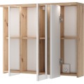 Závěsná zrcadlová skříňka s LED osvětlením Sting 58 80 cm dub Artisan