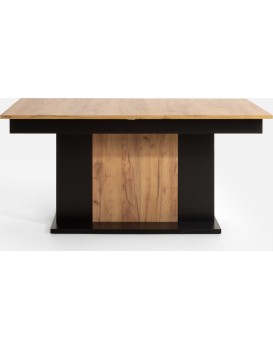 Jídelní rozkládací stůl Venetto 160/410 cm dub Craft zlatý/černý