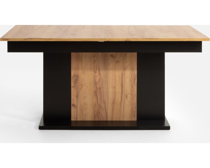 Jídelní rozkládací stůl Venetto 160/410 cm dub Craft zlatý/černý