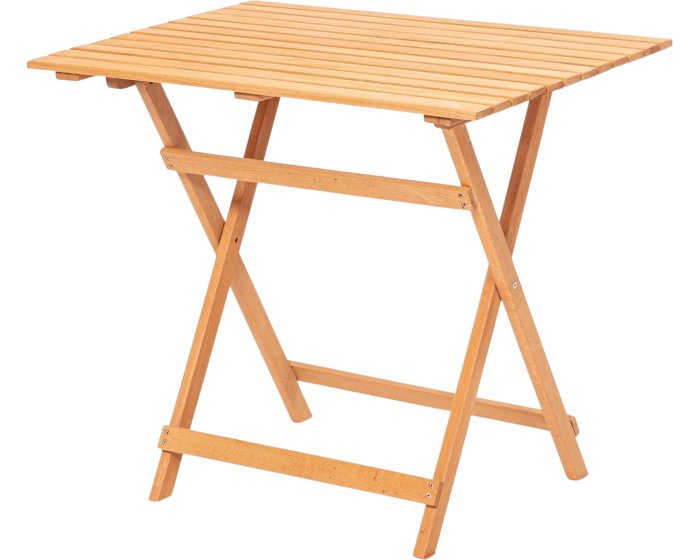 Skládací zahradní odkládací stolek Lipo 80 cm z masivu hnědý