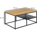 Konferenční stolek GILA 90 cm dub divoký