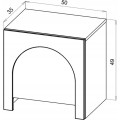 Noční stolek Arco 50 cm bílá