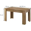 Jídelní rozkládací stůl Sky II 140/180 cm dub Riviéra