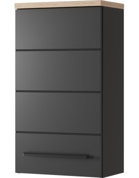 Závěsná koupelnová skříňka Swing II 71 38 cm černá/dub Artisan