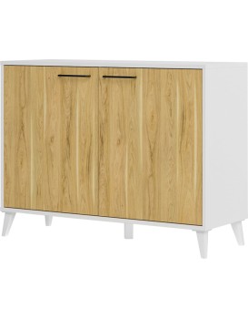 Komoda Barris 44 110 cm ořech americký/bílá