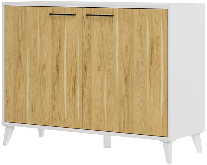 Komoda Barris 44 110 cm ořech americký/bílá