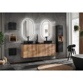 Závěsná skříňka pod umyvadlo Nova Oak s deskou 100 cm bílá/dub evoke