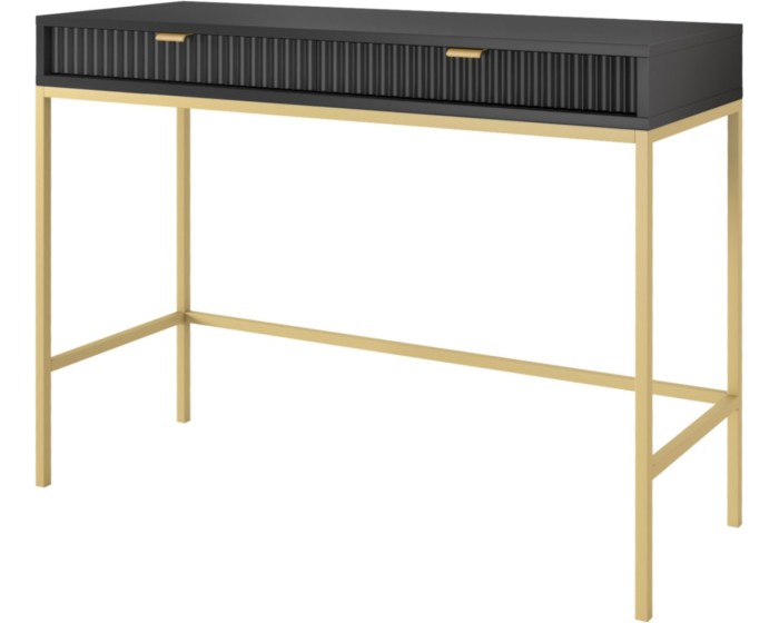 Toaletní stolek Nova 104 cm černý/zlatý