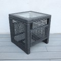 Sada zahradního nábytku Excelentur s ohništěm 3+2+1 šedá