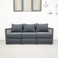 Sada zahradního nábytku Excelentur s ohništěm 3+2+1 šedá