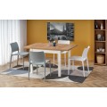 Rozkládací jídelní stůl TIAGO SQUARE 90/125 cm dub craft zlatý/bílý