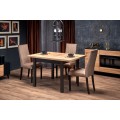 Jídelní rozkládací stůl TIAGO SQUARE 90/125 cm dub craft zlatý/černý