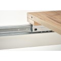 Rozkládací jídelní stůl TIAGO SQUARE 90/125 cm dub craft zlatý/bílý