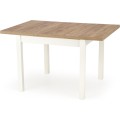 Rozkládací jídelní stůl TIAGO SQUARE 90/125 cm dub craft zlatý/bílý