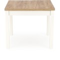 Rozkládací jídelní stůl TIAGO SQUARE 90/125 cm dub craft zlatý/bílý