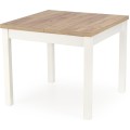 Rozkládací jídelní stůl TIAGO SQUARE 90/125 cm dub craft zlatý/bílý