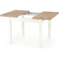 Rozkládací jídelní stůl TIAGO SQUARE 90/125 cm dub craft zlatý/bílý