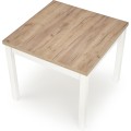 Rozkládací jídelní stůl TIAGO SQUARE 90/125 cm dub craft zlatý/bílý