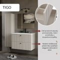 Závěsná skříňka s umyvadlem Tigo 2S 80 cm kašmír