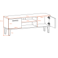 TV stolek DENVER 120 cm bílý/dub hickory