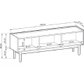 TV stolek Boho La 144 cm dub riviera/bílý mramor
