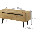Televizní stolek Nordi 107 cm černý/dub Artisan