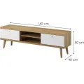 Televizní stolek Primo 160 cm dub Riviéra/bílý