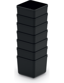 Sada úložných boxů 7 ks UNITEX 5,5 x 5,5 x 16,5 cm černá