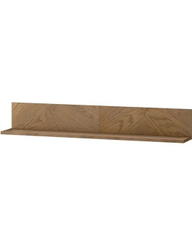 Nástěnná police Cozy 35 z masivu 140 cm dub Rustikal